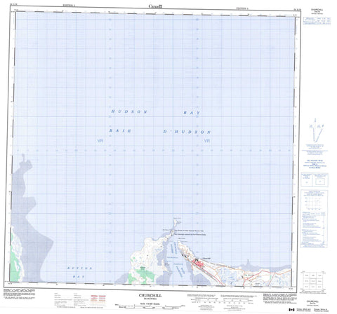 054L16 Churchill Canadian topographic map, 1:50,000 scale