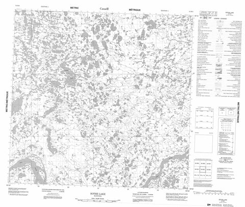 054M03 Sothe Lake Canadian topographic map, 1:50,000 scale