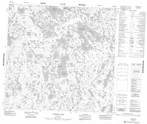 054M04 Warner Lake Canadian topographic map, 1:50,000 scale