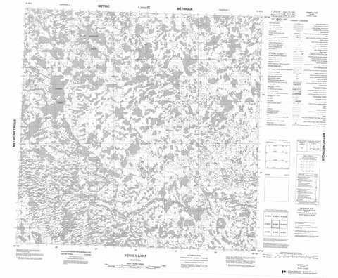 054M11 Vinsky Lake Canadian topographic map, 1:50,000 scale