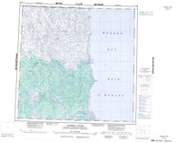 054M Caribou River Canadian topographic map, 1:250,000 scale