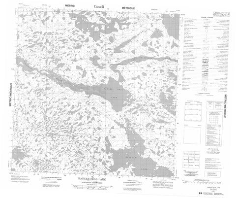 055D05 Ranger Seal Lake Canadian topographic map, 1:50,000 scale