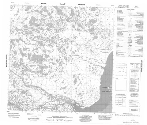 055D10 No Title Canadian topographic map, 1:50,000 scale