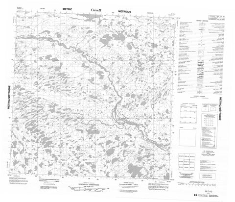 055D12 No Title Canadian topographic map, 1:50,000 scale