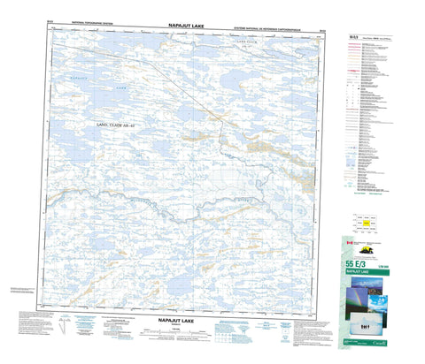 055E03 Napajut Lake Canadian topographic map, 1:50,000 scale