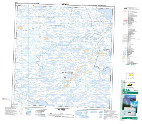 055E06 No Title Canadian topographic map, 1:50,000 scale