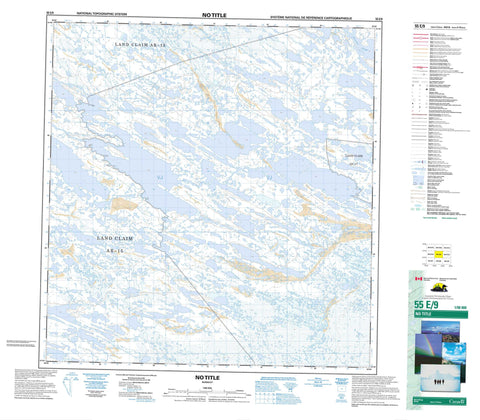 055E09 No Title Canadian topographic map, 1:50,000 scale