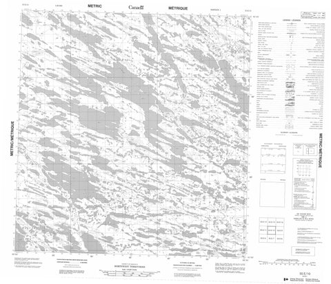 055E10 No Title Canadian topographic map, 1:50,000 scale