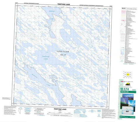 055E14 Tootyak Lake Canadian topographic map, 1:50,000 scale