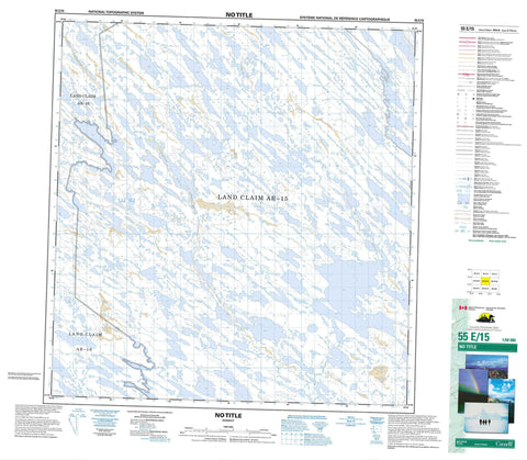 055E15 No Title Canadian topographic map, 1:50,000 scale