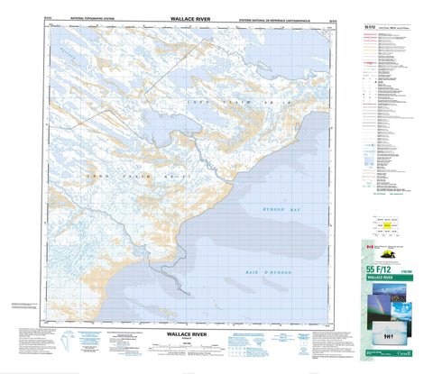 055F12 Wallace River Canadian topographic map, 1:50,000 scale