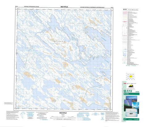 055F13 No Title Canadian topographic map, 1:50,000 scale