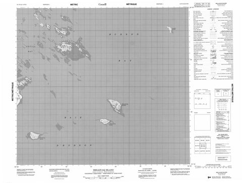 055F15 Imilijjuaq Island Canadian topographic map, 1:50,000 scale