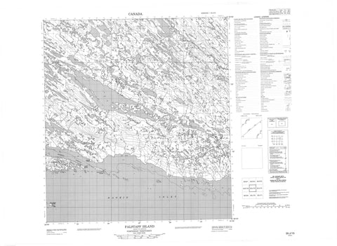 055J13 Falstaff Island Canadian topographic map, 1:50,000 scale