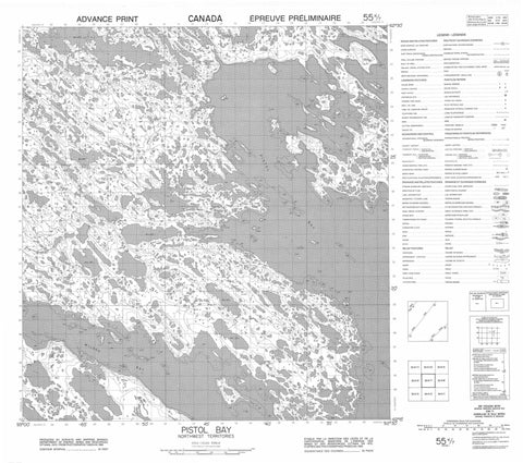 055K07 Pistol Bay Canadian topographic map, 1:50,000 scale