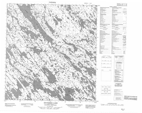 055L01 Southern Lake Canadian topographic map, 1:50,000 scale