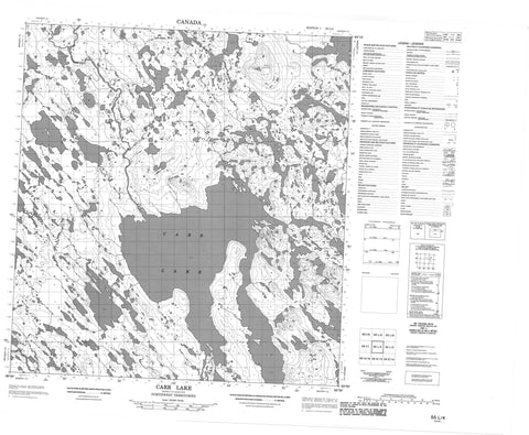 055L04 Carr Lake Canadian topographic map, 1:50,000 scale