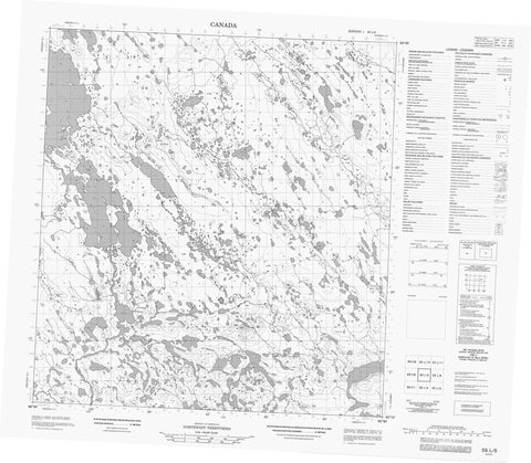 055L05 No Title Canadian topographic map, 1:50,000 scale