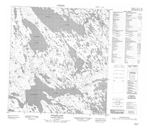 055L06 Savage Lake Canadian topographic map, 1:50,000 scale