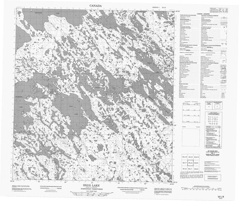 055L08 Snug Lake Canadian topographic map, 1:50,000 scale