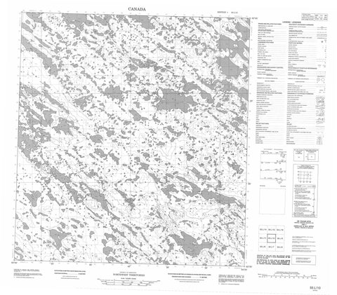 055L10 No Title Canadian topographic map, 1:50,000 scale