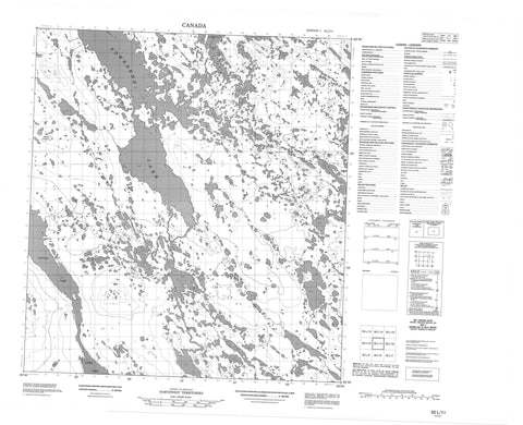 055L11 No Title Canadian topographic map, 1:50,000 scale