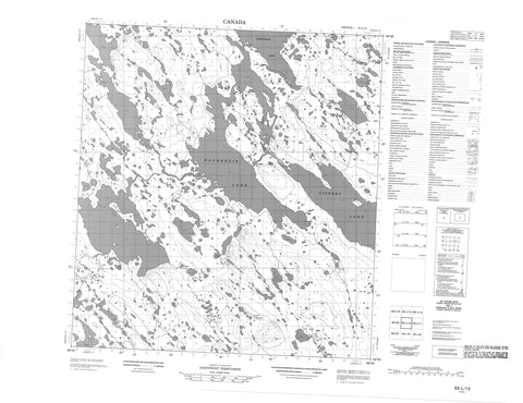 055L12 No Title Canadian topographic map, 1:50,000 scale