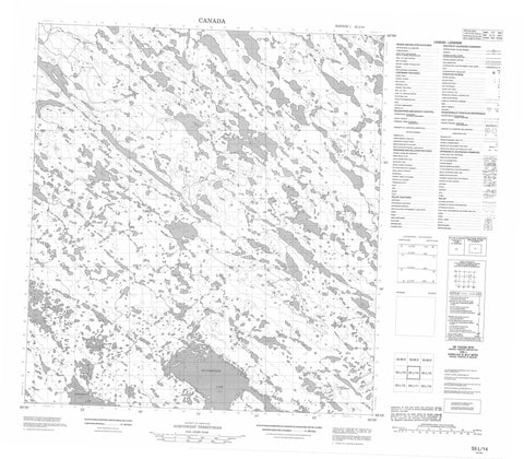 055L14 No Title Canadian topographic map, 1:50,000 scale