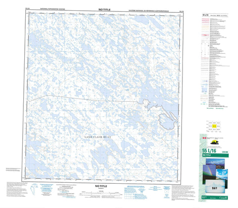 055L16 No Title Canadian topographic map, 1:50,000 scale