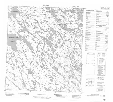 055M03 No Title Canadian topographic map, 1:50,000 scale