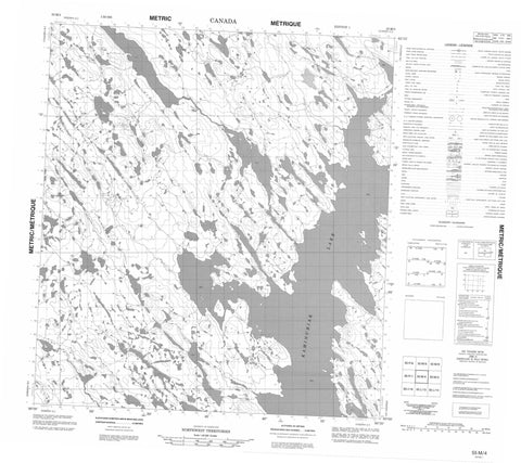 055M04 No Title Canadian topographic map, 1:50,000 scale