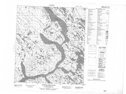 055M06 Parker Lake South Canadian topographic map, 1:50,000 scale