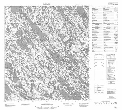 055N07 No Title Canadian topographic map, 1:50,000 scale