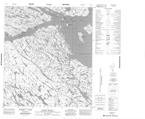 055N13 Round Island Canadian topographic map, 1:50,000 scale