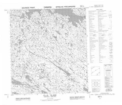 055O06 Ellis Island Canadian topographic map, 1:50,000 scale