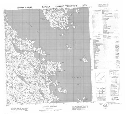 055O07 No Title Canadian topographic map, 1:50,000 scale