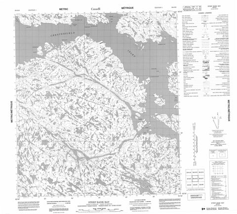 055O12 Steep Bank Bay Canadian topographic map, 1:50,000 scale