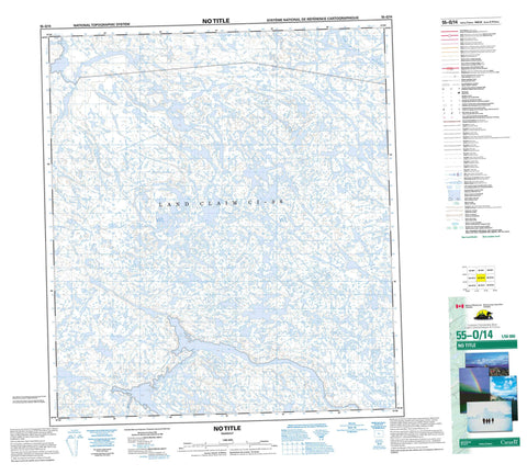 055O14 No Title Canadian topographic map, 1:50,000 scale