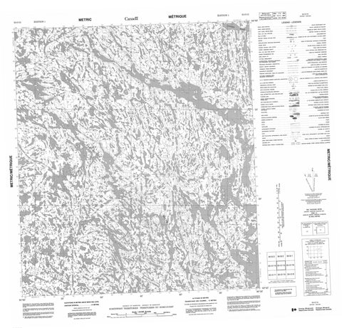 055O15 No Title Canadian topographic map, 1:50,000 scale