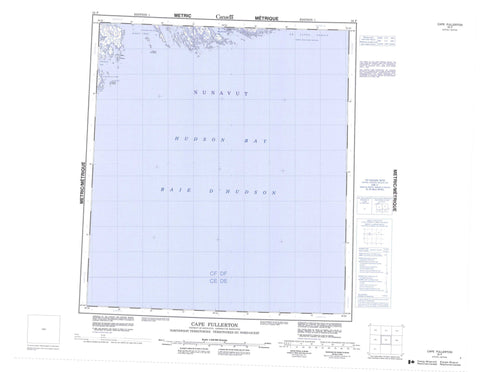 055P Cape Fullerton Canadian topographic map, 1:250,000 scale