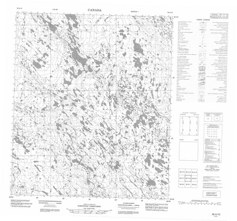 056A10 No Title Canadian topographic map, 1:50,000 scale