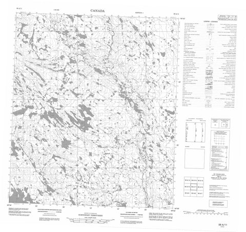 056A11 No Title Canadian topographic map, 1:50,000 scale