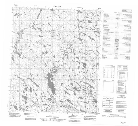 056A13 No Title Canadian topographic map, 1:50,000 scale