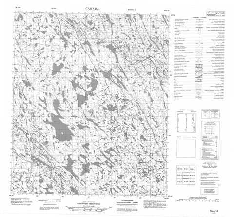 056A16 No Title Canadian topographic map, 1:50,000 scale