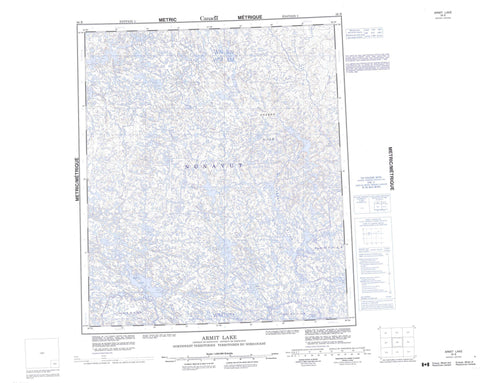 056B Armit Lake Canadian topographic map, 1:250,000 scale