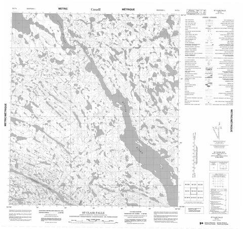 056C04 St Clair Falls Canadian topographic map, 1:50,000 scale