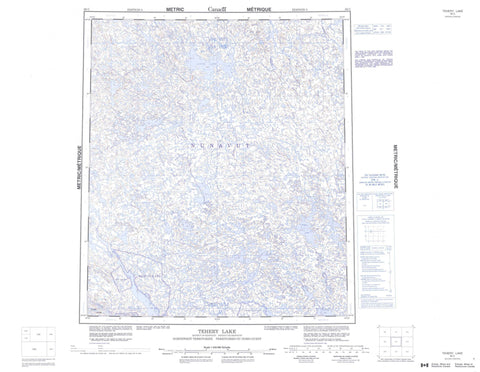 056C Tehery Lake Canadian topographic map, 1:250,000 scale