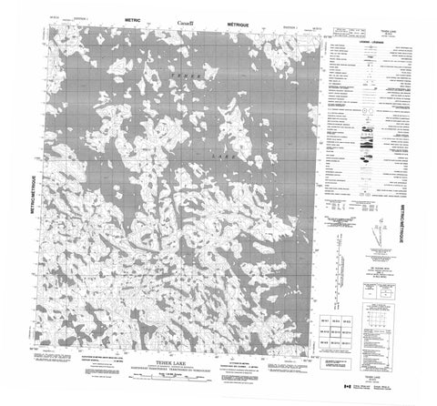 056D13 Tehek Lake Canadian topographic map, 1:50,000 scale