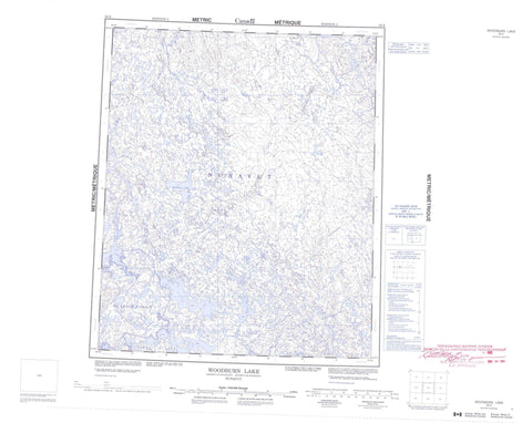 056E Woodburn Lake Canadian topographic map, 1:250,000 scale