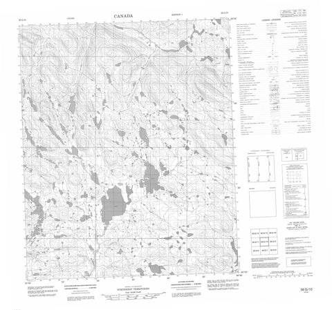 056G10 No Title Canadian topographic map, 1:50,000 scale